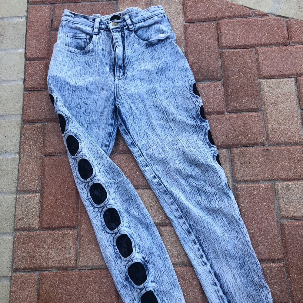 Vintage Stefano acid washed jeans size 6